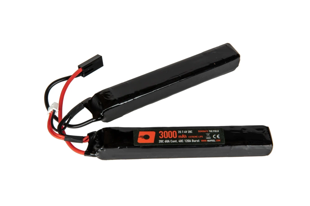 Batterie LiPo 3000mah 7.4v 20c - bipartite 