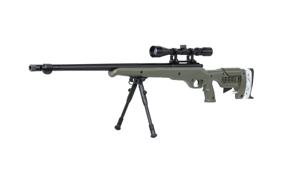 airsoft WELL MB12DG Rifle de francotirador Oliva