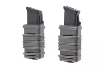 A Set of 2 FAST Magazine Pouches (transverse) For Pistol Magazines - foliage green