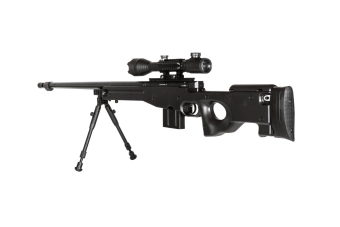 4402D  sniper rifle replica (with scope and bipod) - black