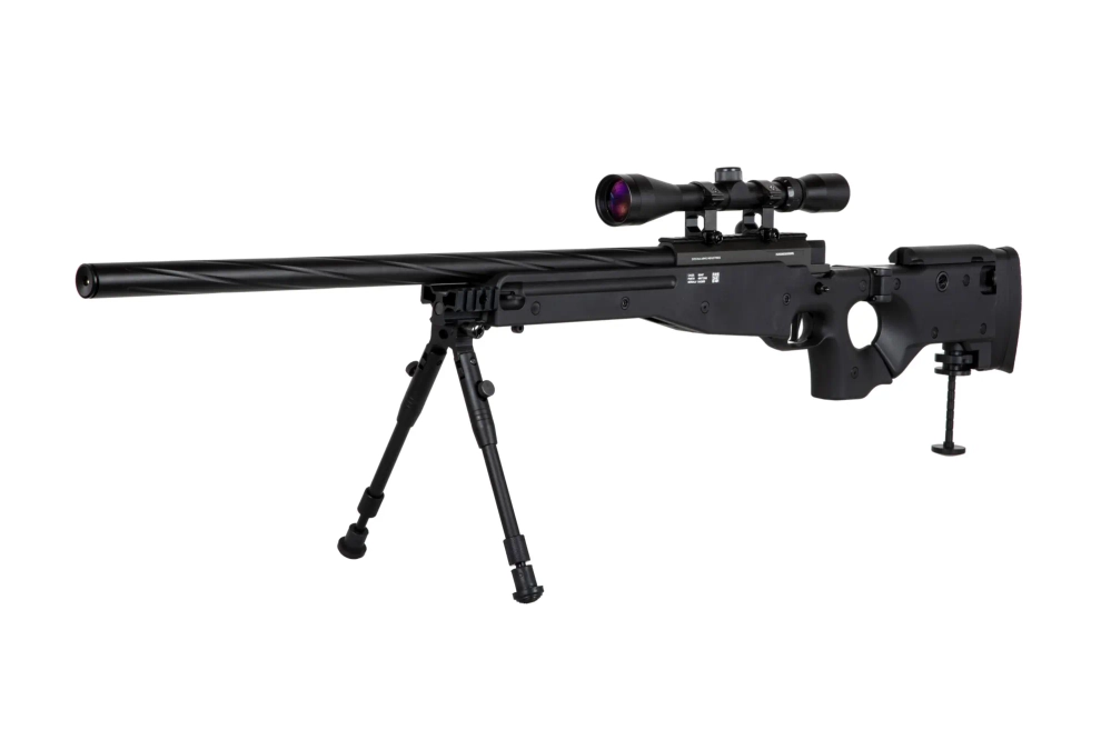 Specna Arms SA-S14 EDGE™ scherpschuttersgeweer replica met richtkijker en tweepoot Zwart
