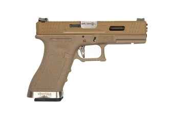G Force G18 T9 Pistol replica -Tan/ Silver