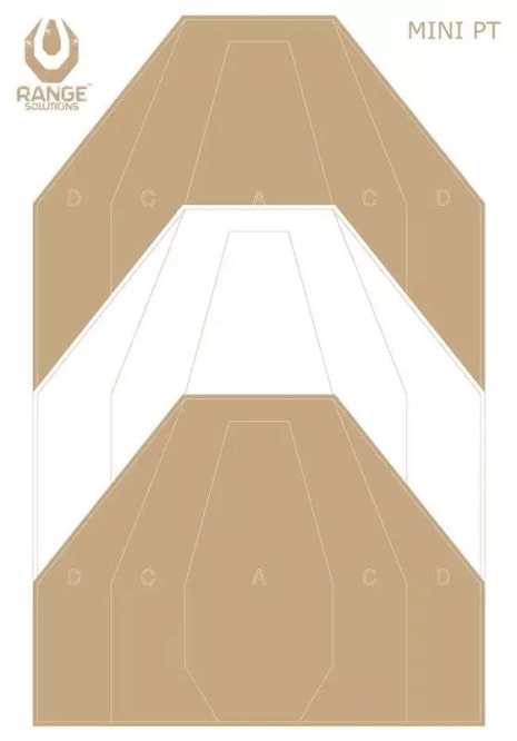 Escudo de tiro IPSC PT Mini - 50 piezas