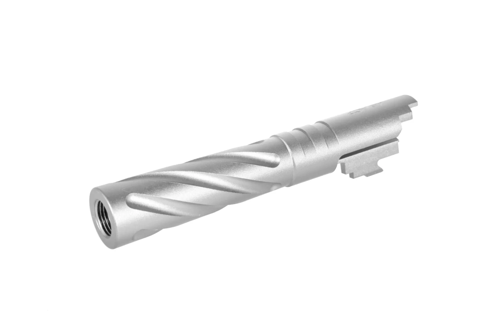 Cañón exterior de aluminanio LA Capa Customs TORNADO para TM Hi-Capa 4.3 réplicas Plata