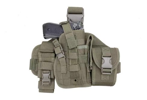 Panneau de cuisse modulaire avec holster - vert olive