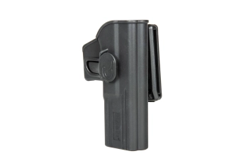 Release Button Holster with Belt Clip for Glock 17 Pistols - Black 