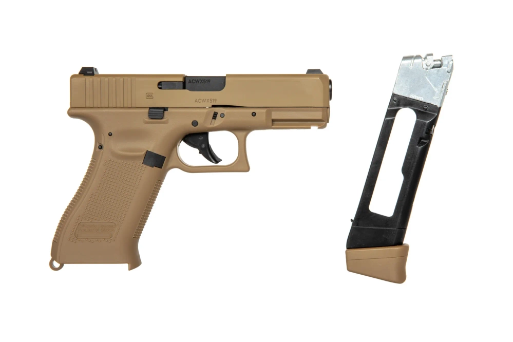 GBB Glock 19X CO2 pistol replica - coyote (OUTLET)