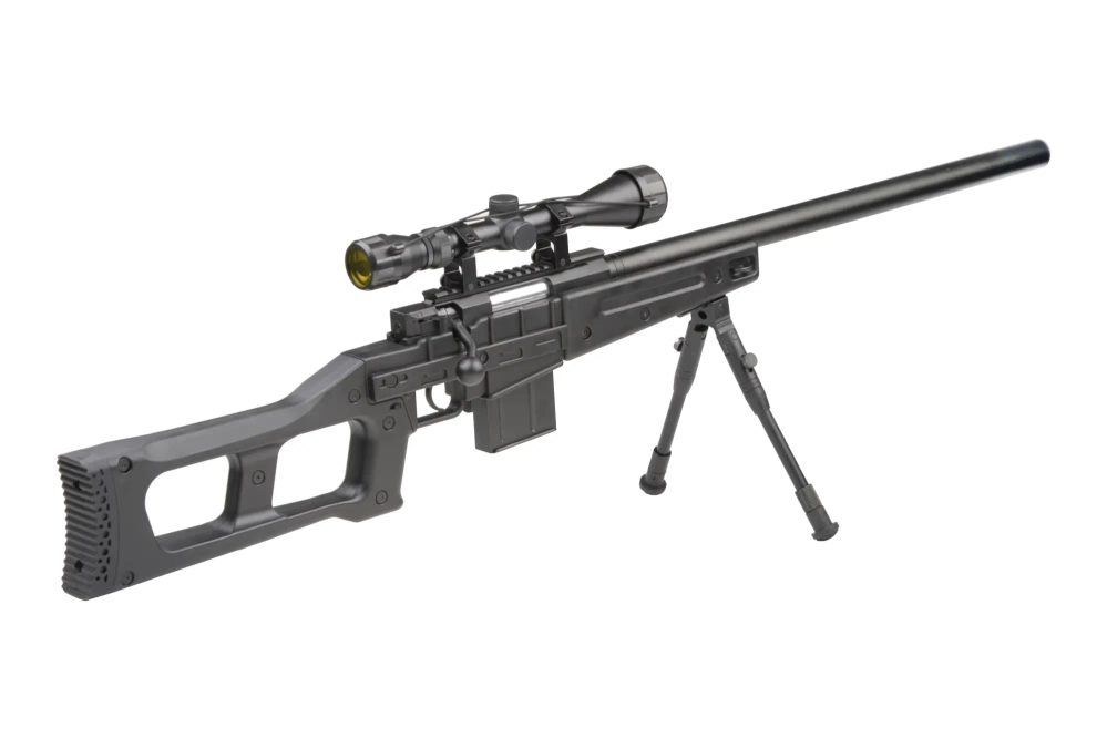 Francotirador de airsoft MB4408D - con linterna y bípode