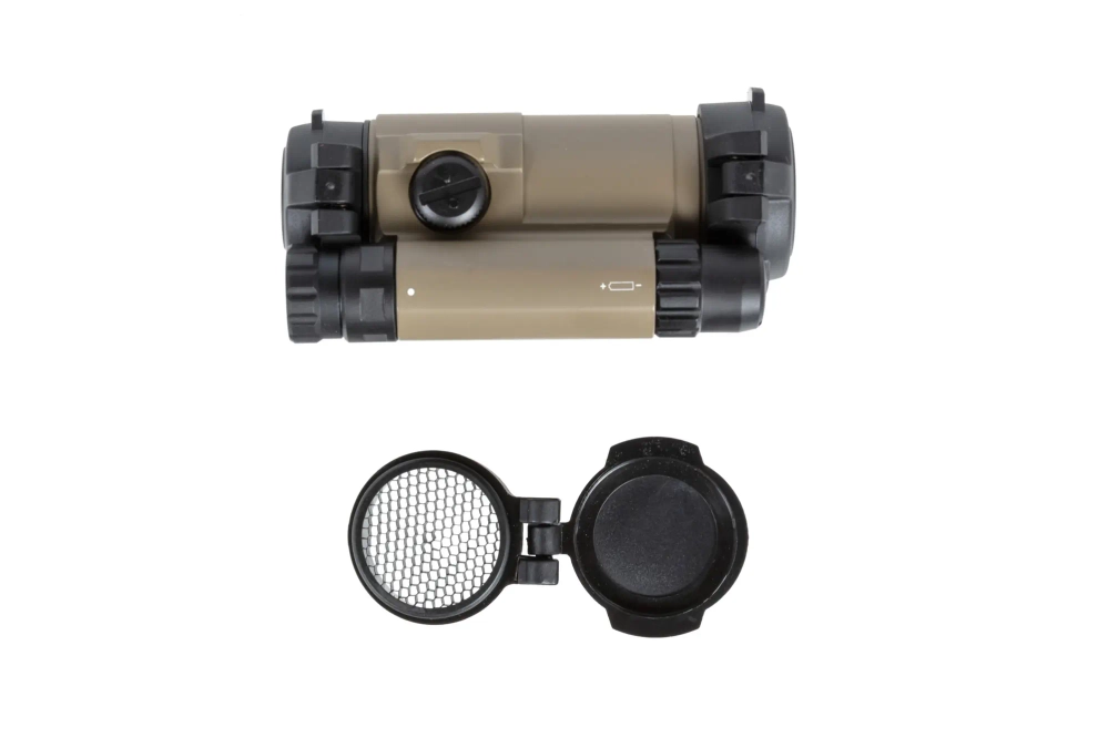 JJ Airsoft M5 collimator met lage montage Tan
