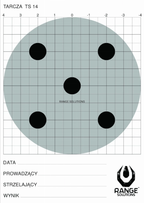 Tarcza strzelecka Range Solutions TS-14 - 100 sztuk