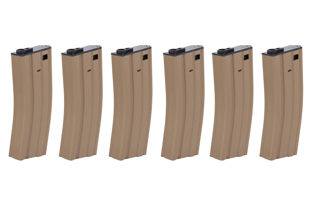 Lot de 6 speedloaders SRC Low-Cap pour répliquess M4 pour 70 coups TAN