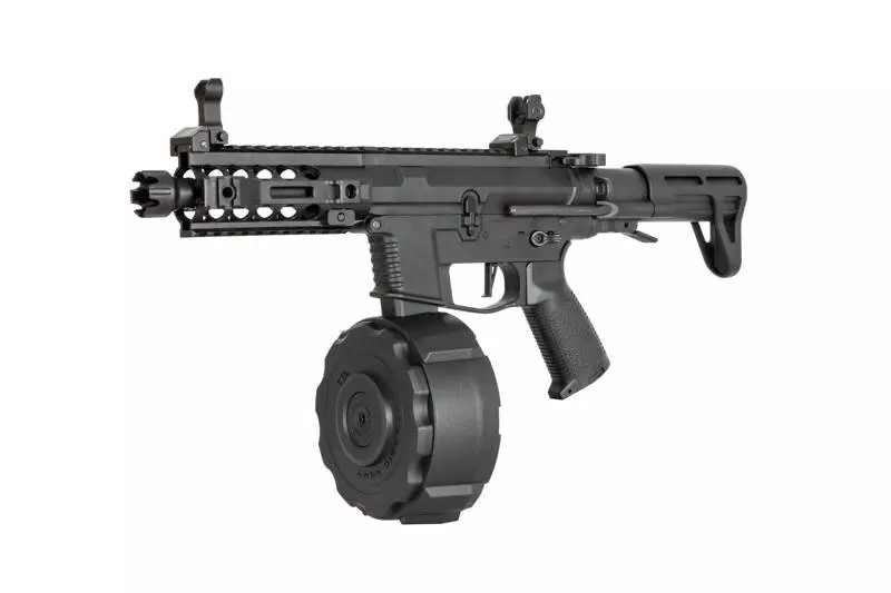 PX9 replica machinepistool (+ DRUM magazijn) - zwart