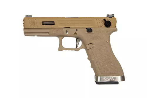 Pistolet airsoft G Force G18 T9 -Tan/Argenté
