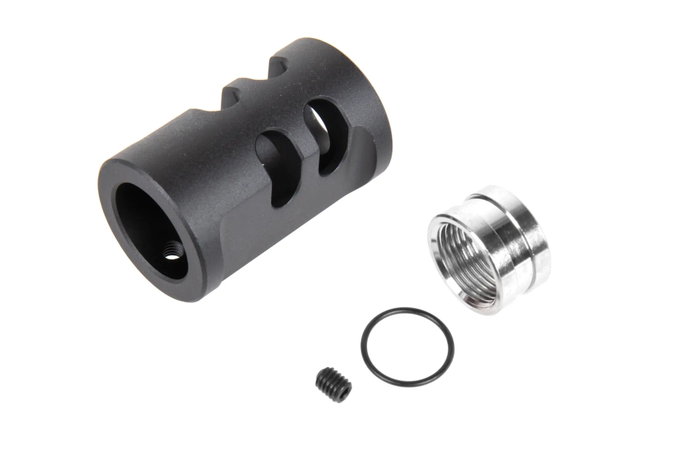 TTI Airsoft tipo A compensador para AAP01 14 mm CCW réplicas Negro