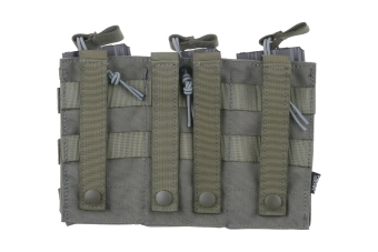 Poche triple Open I pour chargeurs AK/M4/G36 - ranger green