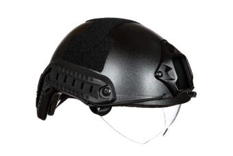 Replika přilby X-Shield MH s brýlemi - černá