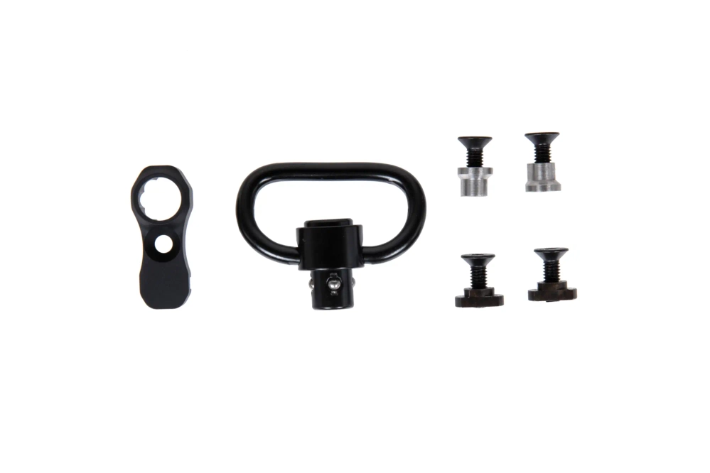 Conjunto de correa QD con ranura para cable KeyMod/M-LOK Negro