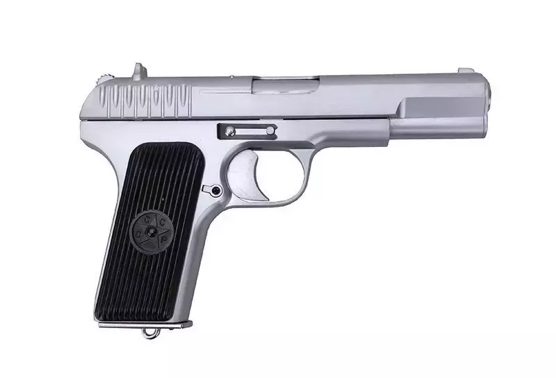 SR-33 green-gas pistol replica - silver limited version