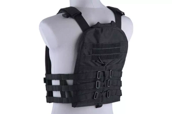 Kamizelka typu plate carrier z odpinanym panelem - czarna