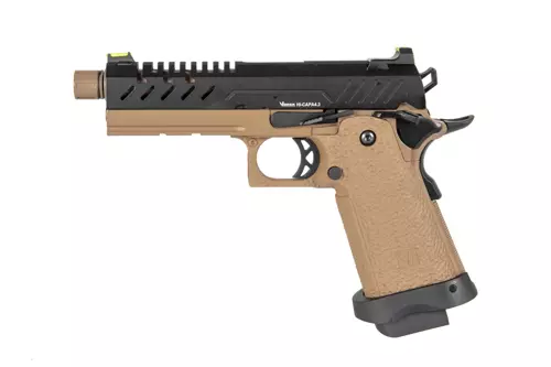 Pistola de airsoft Vorsk hi-capa 4.3 - negro/marrón