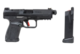 Cybergun x SAI Canik TP9 Elite Combat Green Gas airsoft Pistol Black
