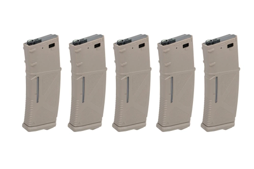Mid-Cap 130/ 30 rounds Arcturus EMM M4/M16 Variable-Cap Magazine for M4/M16 Flat Dark Earth replicas (5 pack)