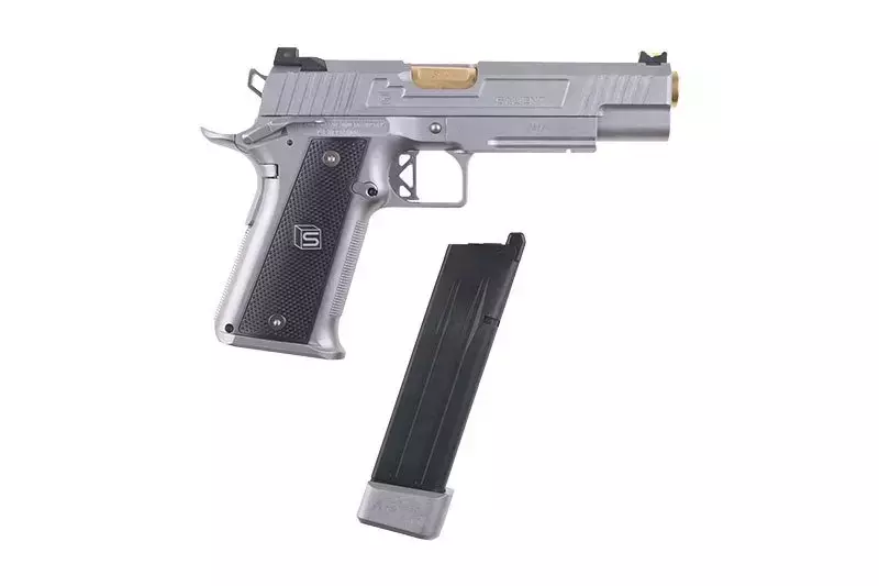 Pistola de airsoft SAI 2011 DS 5.1 (Aluminio / Green gas) - Plata