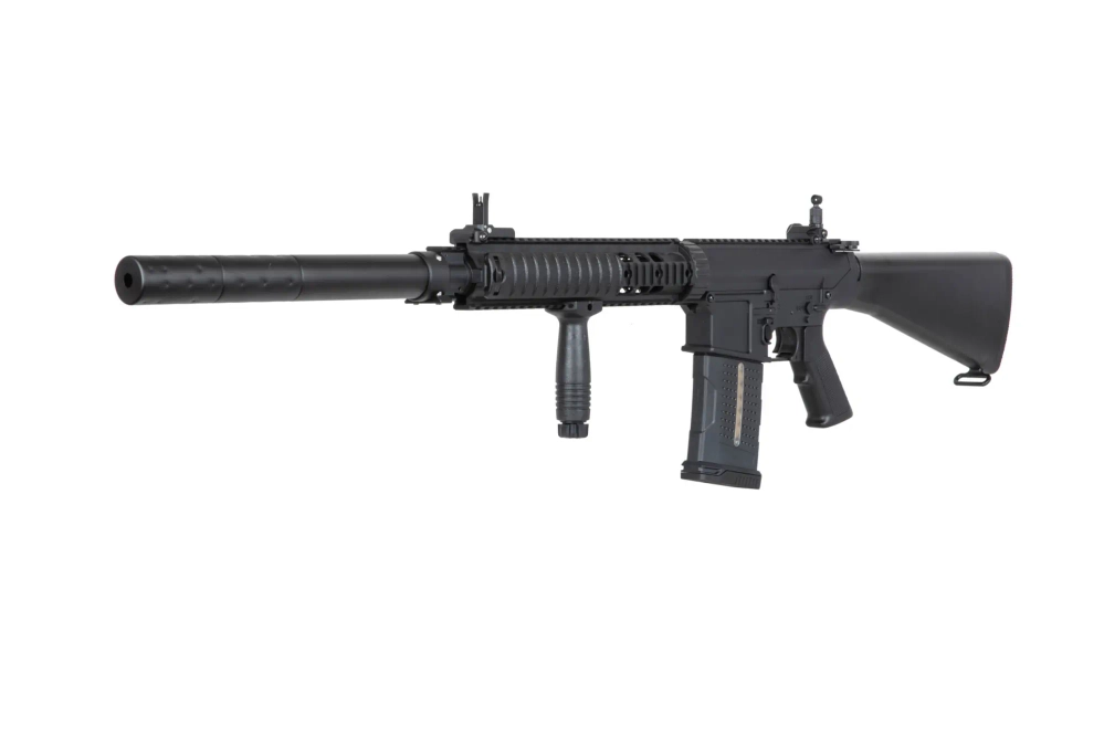 airsoft A&amp;K SR25-P-N Rifle Selector Versión Polímero