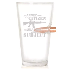 Szklanka do piwa z nabojem .50 Armed Man