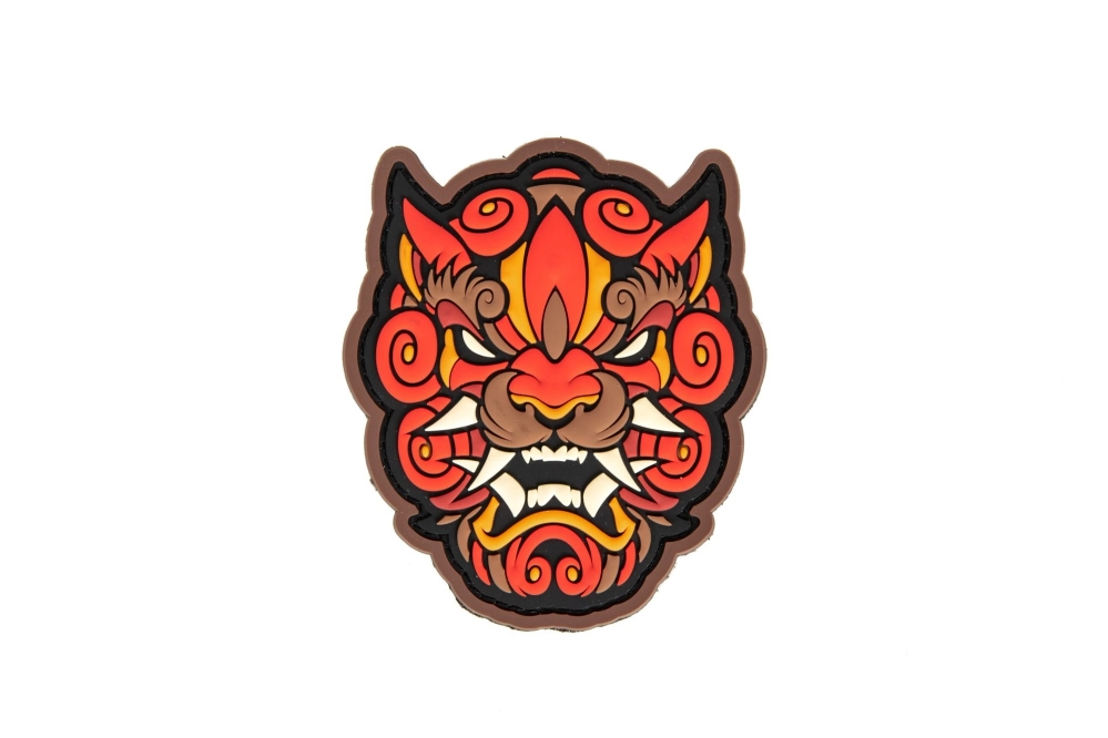 Patch Foo Dog Head 1 - rouge