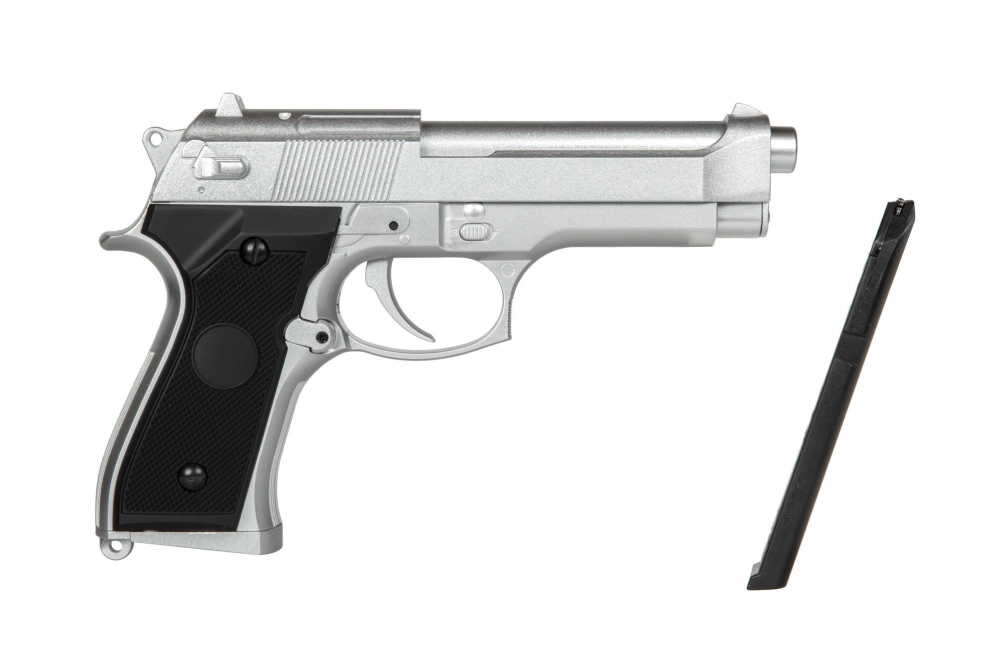 CM126 Electric Pistol Replica Silver (with battery)