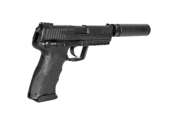 Replika taktické pistole TM45 s tlumičem - černá