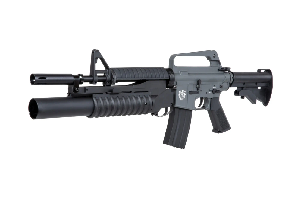 East Crane EC-704 Kestrel™ ETU ASG carbine with grenade launcher Grey