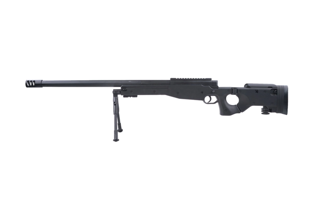 Airsoft pušky odstřelovací puška P288 s dvojnožkou - černá