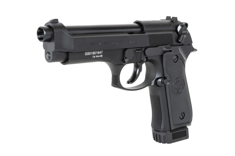 Pistola ICS BLE-BM9 Dual Power airsoft Negra (con cargador de CO2)