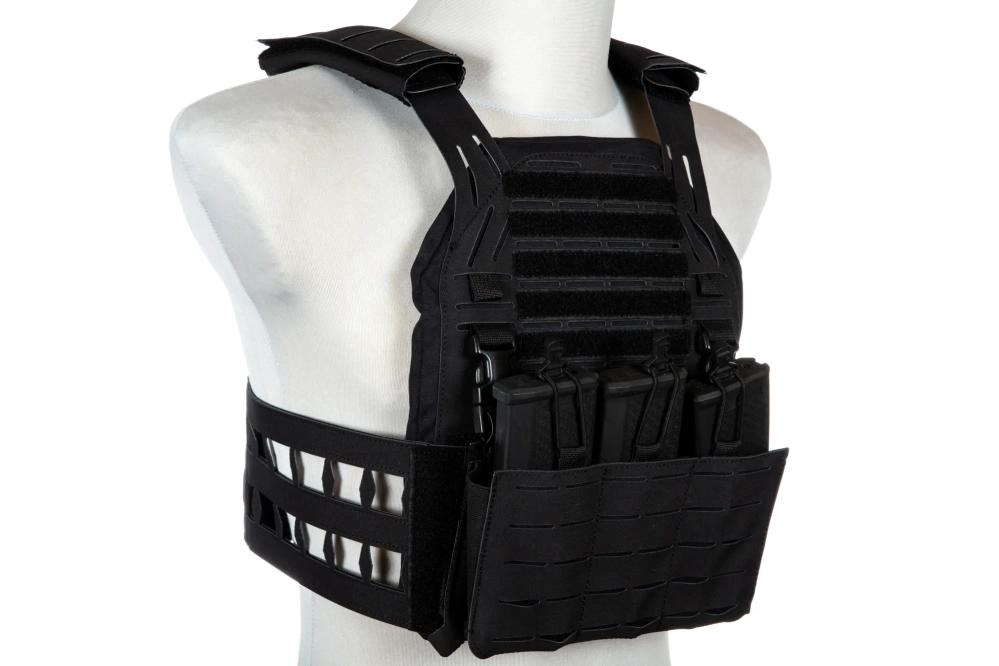 Stegadon lasergesneden tactisch vest - Zwart