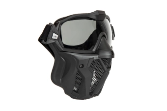 Masque avec lunettes et ventilateur - noir