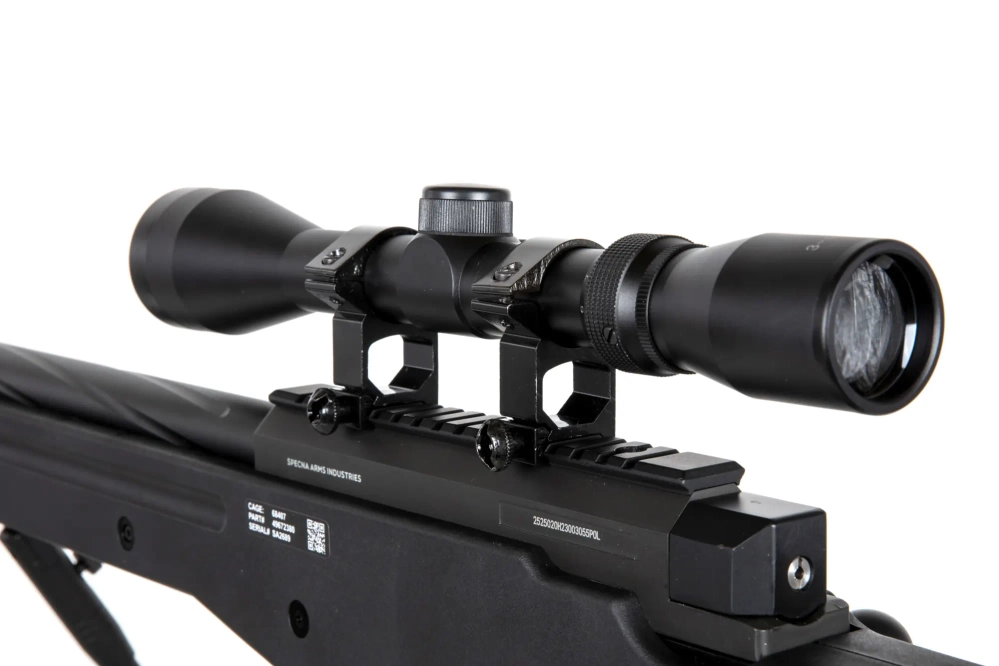 Réplique de sniper Specna Arms SA-S14 EDGE™ avec lunette et bipied Noir
