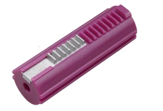 Polycarbonate piston with seven steel teeth