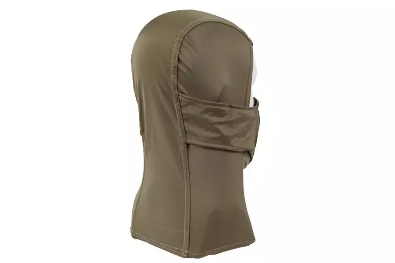 Thermoactive balaclava with steel mask - olive