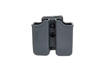 Podwójna polimerowa ładownica pistoletowa (molle) - Czarna