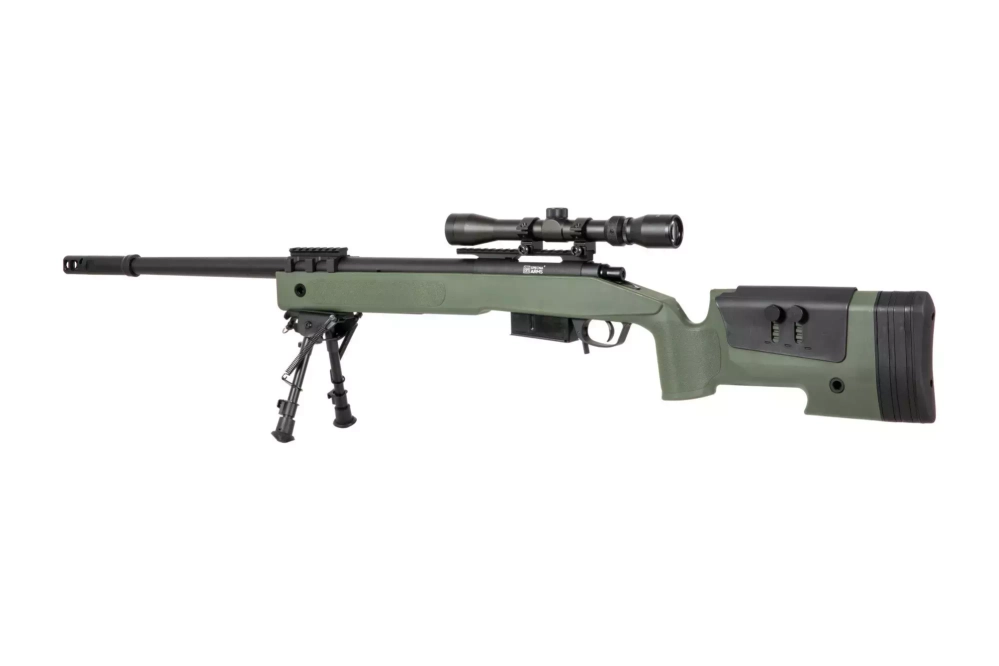 SA-S03 CORE™ Sniper Rifle Replica with Scope and Bipod - Olive Drab