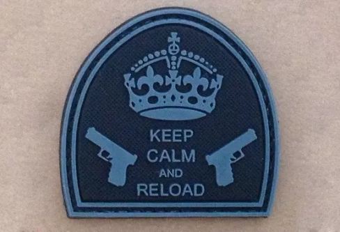 Parche - Keep Calm And Reload - Negro