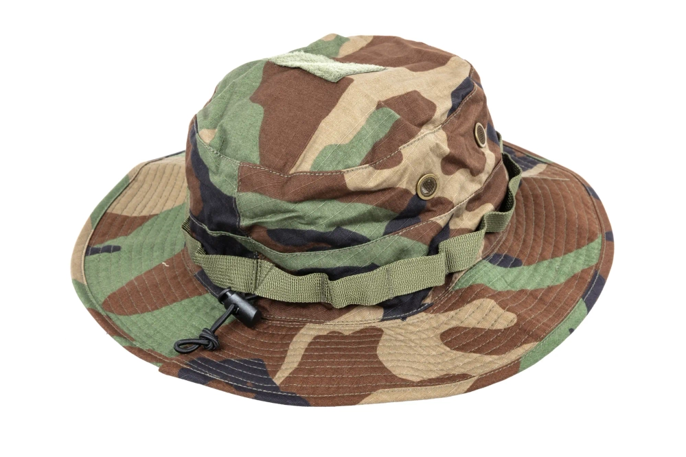 Chapeau Boonie Emerson Gear avec sangle d'attache Woodland