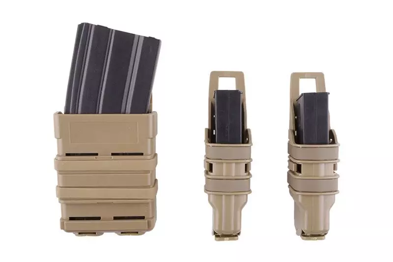Set of Open III (2 XS + 1 M) Pistol + 5.56 Magazine Pouches - Tan