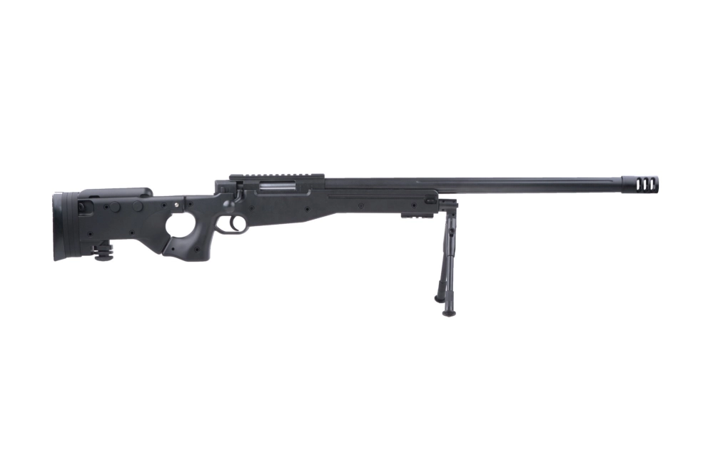 Airsoft pušky odstřelovací puška P288 s dvojnožkou - černá