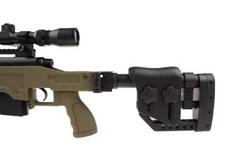 MB4411D sniper rifle replica with scope and bipod - olive