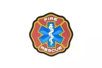 Fire Rescue PVC Patch - Full Color