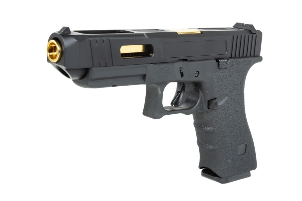 Pistola East Crane EC-1203 airsoft Negra y dorada