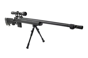 MB4405D sniper rifle replica with scope and bipod